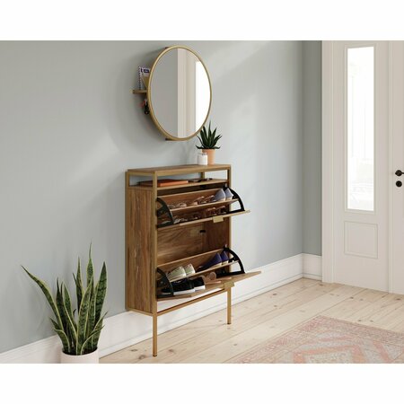 Sauder International Lux Shoe Organizer/mirror , This two-piece solution includes shoe cabinet and mirror 431268